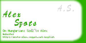 alex szots business card
